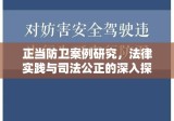 正当防卫案例研究，法律实践与司法公正的深入探索