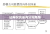 证券投资咨询公司的角色与影响力分析