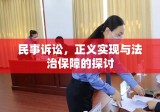 民事诉讼，正义实现与法治保障的探讨