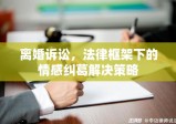 离婚诉讼，法律框架下的情感纠葛解决策略