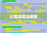 公司法司法解释，深化理解与应用指南