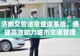 济南交警违章查询系统，便捷高效助力城市交通管理