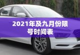 北京最新限号政策调整详解，2021年及九月份限号时间表出炉