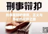 刑事案辩护律师，正义与责任的交织之路