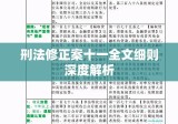 刑法修正案十一全文细则深度解析