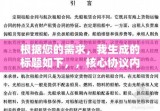 根据您的需求，我生成的标题如下，，核心协议内容简述及主题标题，简洁明了，能够准确反映协议的主题和核心内容。请注意，实际标题需要根据协议的具体内容进行调整和优化。