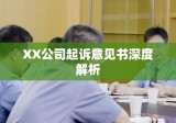 XX公司起诉意见书深度解析