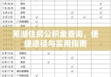 芜湖住房公积金查询，便捷途径与实用指南