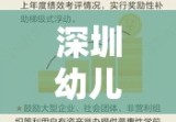 深圳幼儿园补贴政策助推学前教育蓬勃发展