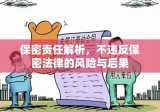 保密责任解析，不违反保密法律的风险与后果