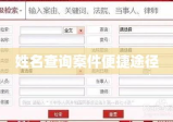 网上查询案件信息，姓名查询案件的便捷途径