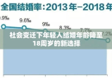 社会变迁下年轻人结婚年龄降至18周岁的新选择