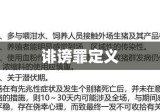 探究诽谤罪，定义、影响及应对策略