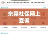 东莞社保网上查询，便捷高效透明的社保服务新体验