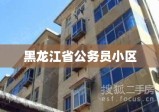 黑龙江省公务员小区，现代城市公务员温馨家园