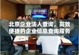 北京企业法人查询，高效便捷的企业信息查询服务