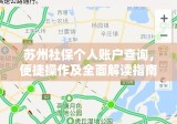 苏州社保个人账户查询，便捷操作及全面解读指南