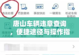 唐山车辆违章查询，便捷途径与操作指南