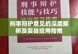 刑事辩护意见的深度解析及实战应用指南