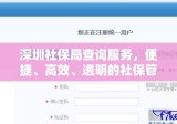 深圳社保局查询服务，便捷、高效、透明的社保管理体验