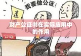 财产公证书的重要性及其在实际应用中的作用