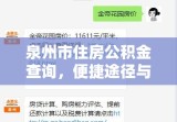 泉州市住房公积金查询，便捷途径与操作指南详解