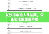 长沙市中级人民法院，公正司法的坚强阵地