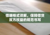 借据格式详解，保障借贷双方权益的规范书写