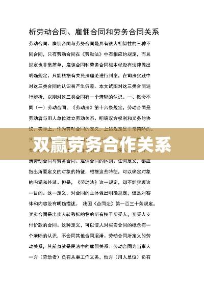 劳务费合同，构建双赢劳务合作关系之道  第1张