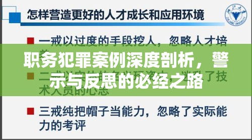 职务犯罪案例深度剖析，警示与反思的必经之路  第1张