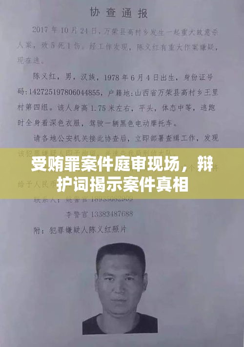 受贿罪案件庭审现场，辩护词揭示案件真相  第1张