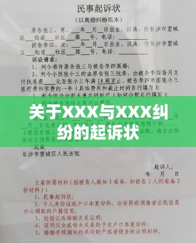 关于XXX与XXX纠纷的起诉状  第1张