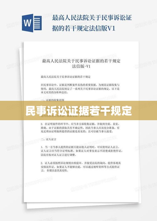 民事诉讼证据若干规定及其影响分析  第1张