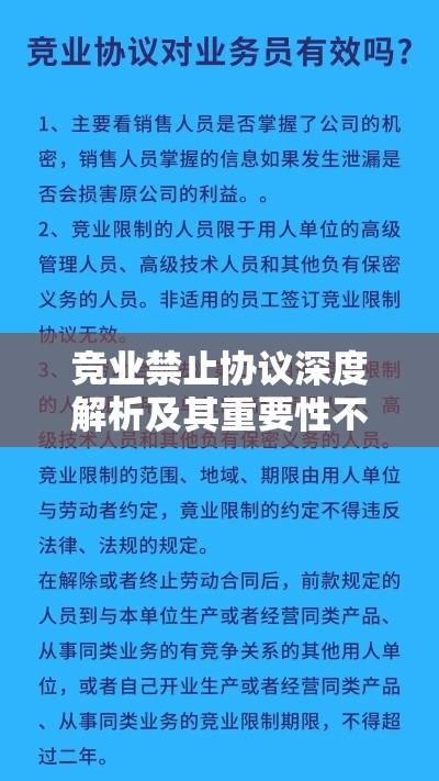 竞业禁止协议深度解析及其重要性不容忽视  第1张