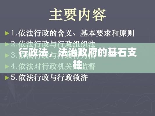 行政法，法治政府的基石支柱  第1张