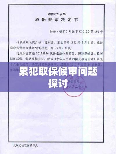 累犯取保候审问题探讨  第1张