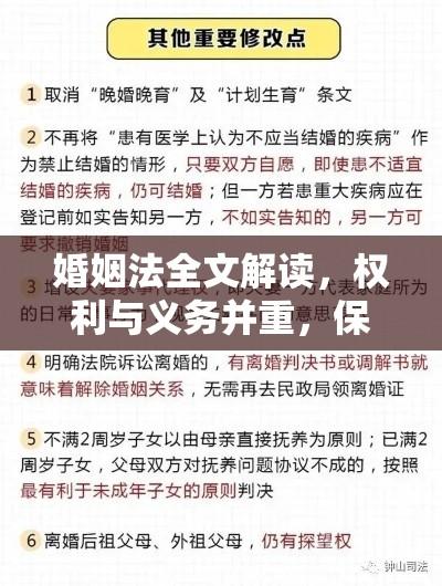 婚姻法全文解读，权利与义务并重，保障婚姻平等权益  第1张