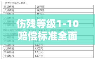 伤残等级1-10赔偿标准全面解析  第1张