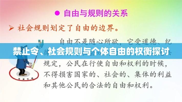 禁止令、社会规则与个体自由的权衡探讨  第1张