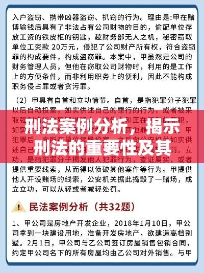 刑法案例分析，揭示刑法的重要性及其适用实践  第1张