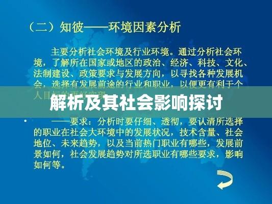 解析及其社会影响探讨  第1张