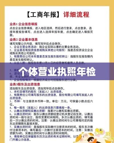 个体营业执照年检详解，流程、重要性及注意事项全解析  第1张