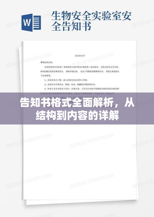 告知书格式全面解析，从结构到内容的详解  第1张