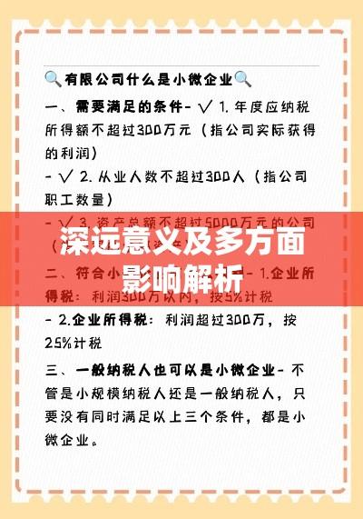 小微企业认定，标准、深远意义及多方面影响解析  第1张