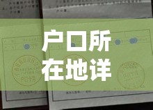 户口所在地详细地址，重要性、应用及查询指南  第1张