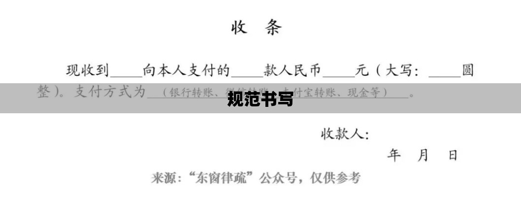 收条格式详解，规范书写，保障效力指南  第1张