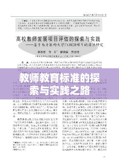 教师教育标准的探索与实践之路  第1张