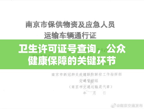 卫生许可证号查询，公众健康保障的关键环节  第1张