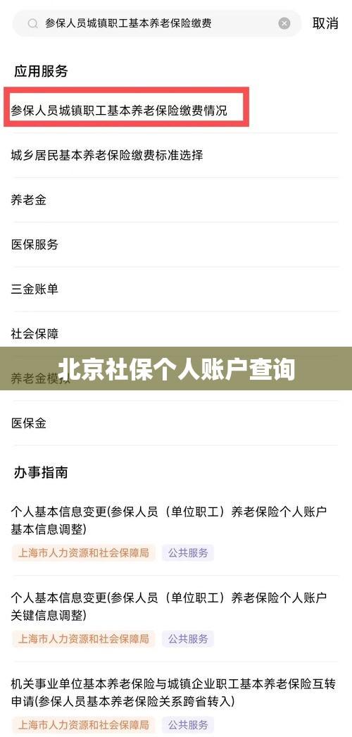 北京社保个人账户查询，便捷操作与全面信息概览  第1张