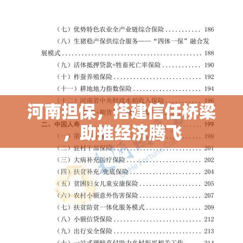 河南担保，搭建信任桥梁，助推经济腾飞  第1张